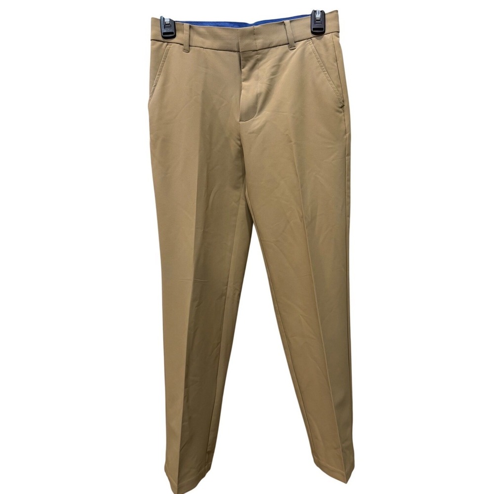 IZOD Boys Khaki Tan Dress Slacks Regular Fit Performance‎ Stretch Pants Size 12